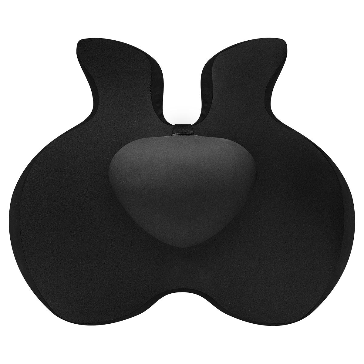 CARMATE Orthopedic Memory Foam Rabbit Lumbar Support & Back Pain Relief Compatible With Computer,Car, Office Ergonomic Chair (Black)