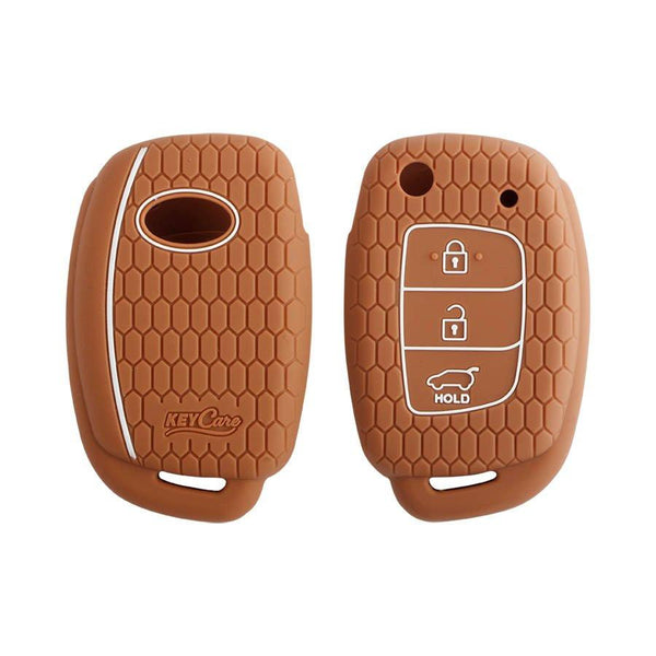 Keycare Silicon Car Key Cover for Hyundai - Creta (Flip Key) (KC 10) - CARMATE®