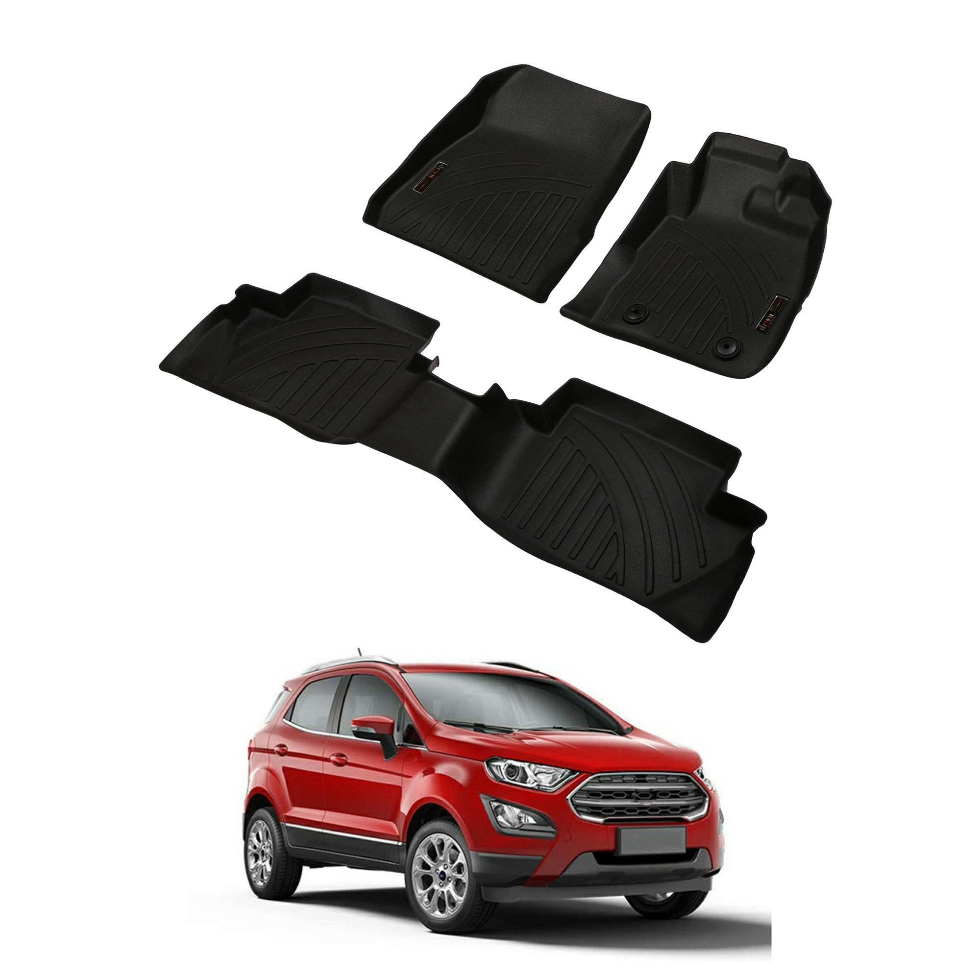 Drivn 5D TPV Car Foot Mat for Ford EcoSport - Black, 5D Car Floor