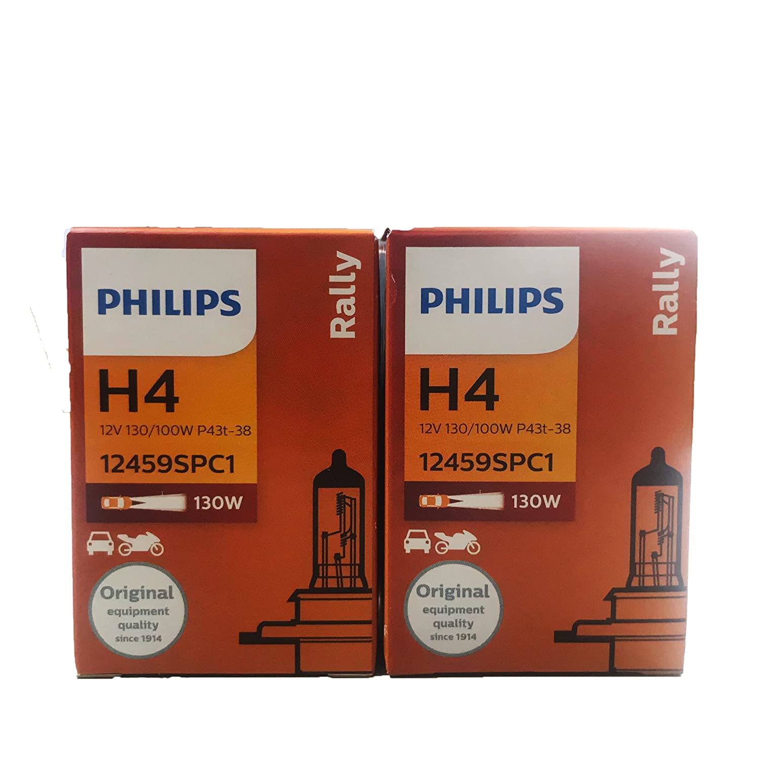 Philips Rally H4 Headlight Bulb (130/100W, 2 Bulbs) (GEN_Ubra_35)