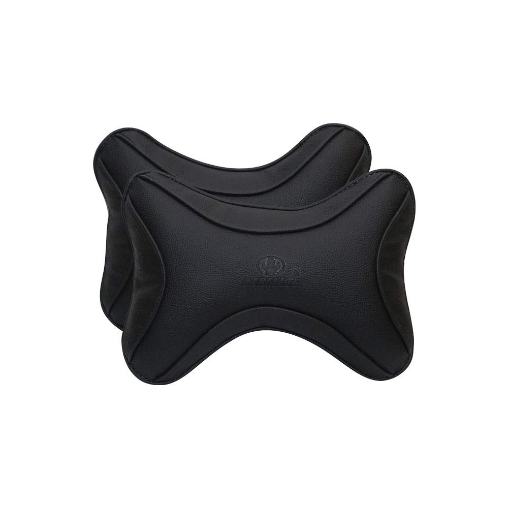 CARMATE Car Neck Rest Cushion Pillow - Set of 2 (Black) - CARMATE®