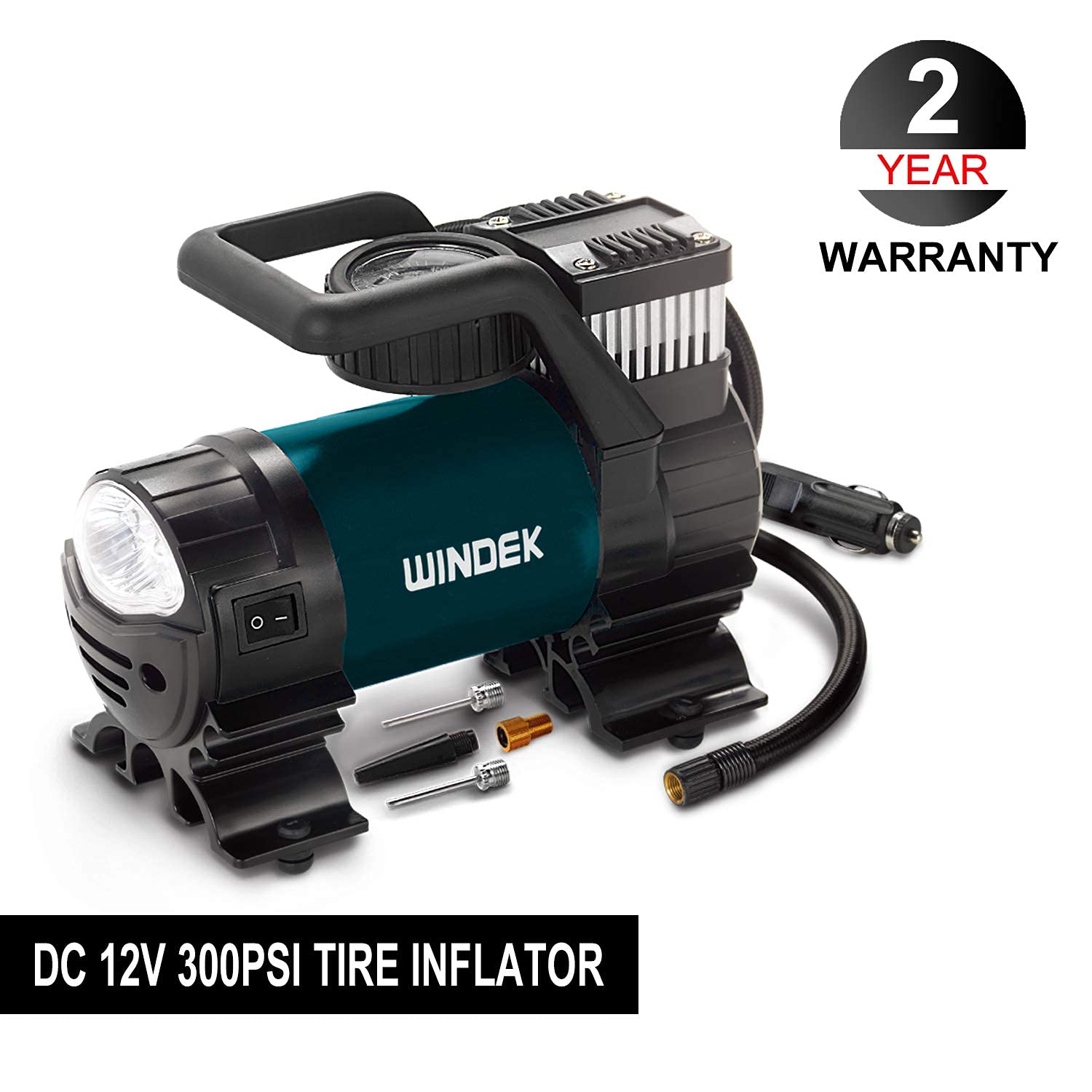 Windek 4001 Heavy Duty Tyre Inflator with Advanced Design, Speedy Inflation Air Pump Compatible with All Bike & Car