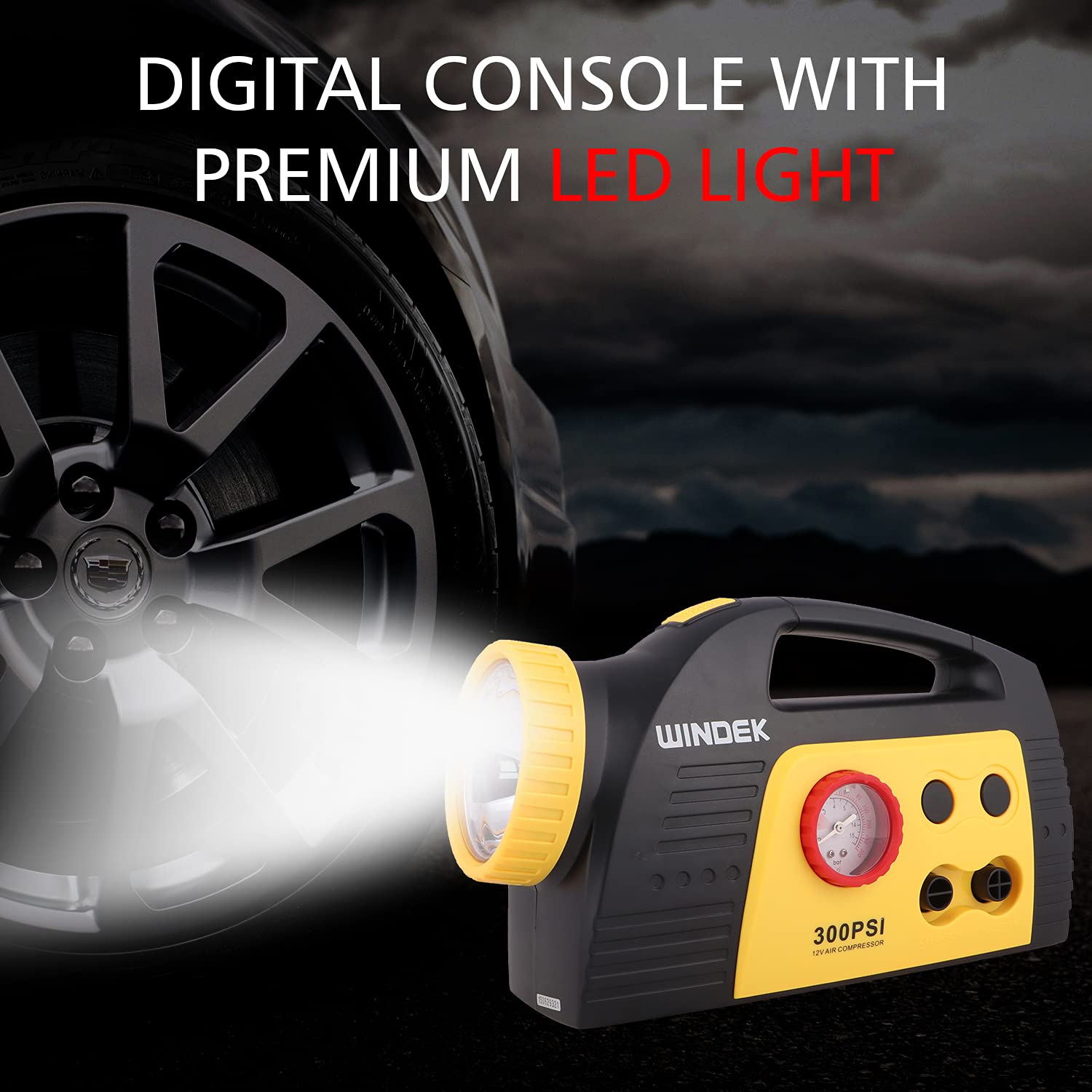 WINDEK RCP_C25B_1901 Analog Preset Tyre Inflator, Black - (320 PSI)