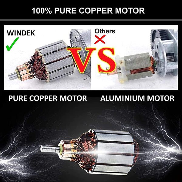 WINDEK 1001 Powerful Car Vacuum Cleaner 3000 Pa DC 12V Featherweight Multi-Functional and Highly Portable Machine (100 W, Black), Universal