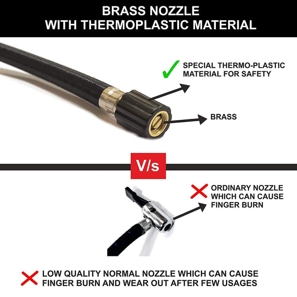 WINDEK 1904 Analog Tyre Inflator with Compact Design, Fast Inflation Air Pump for All Car, Heavy Duty Vehicle & Bike with LED Light, Universal