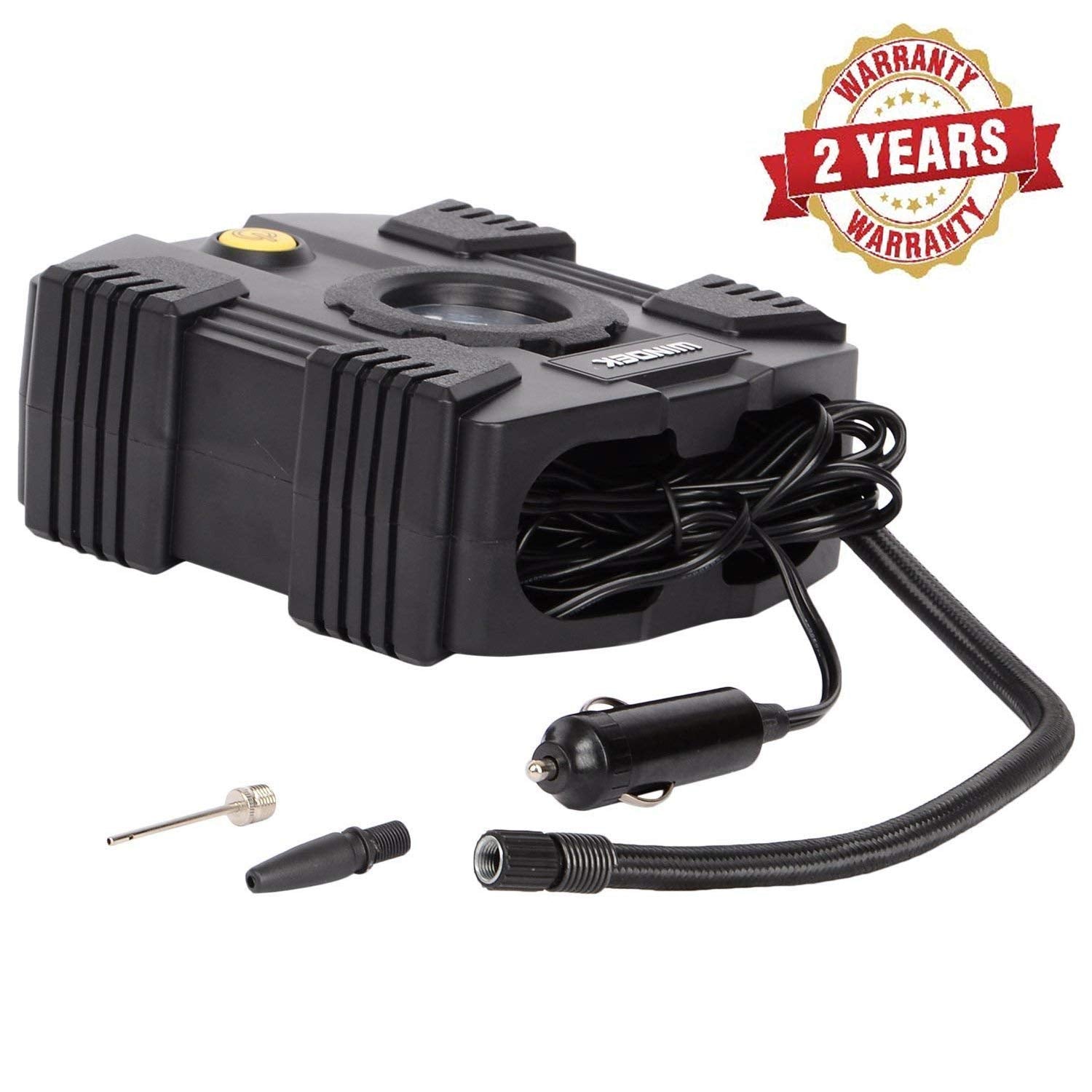 Windek 1501 Analog Tyre Inflator Multi-Purpose Air Pump with Compact Design & Speedy Inflation (Black)