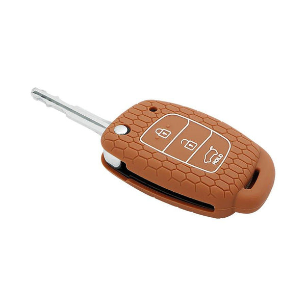 Keycare Silicon Car Key Cover for Hyundai - Creta (Flip Key) (KC 10) - CARMATE®