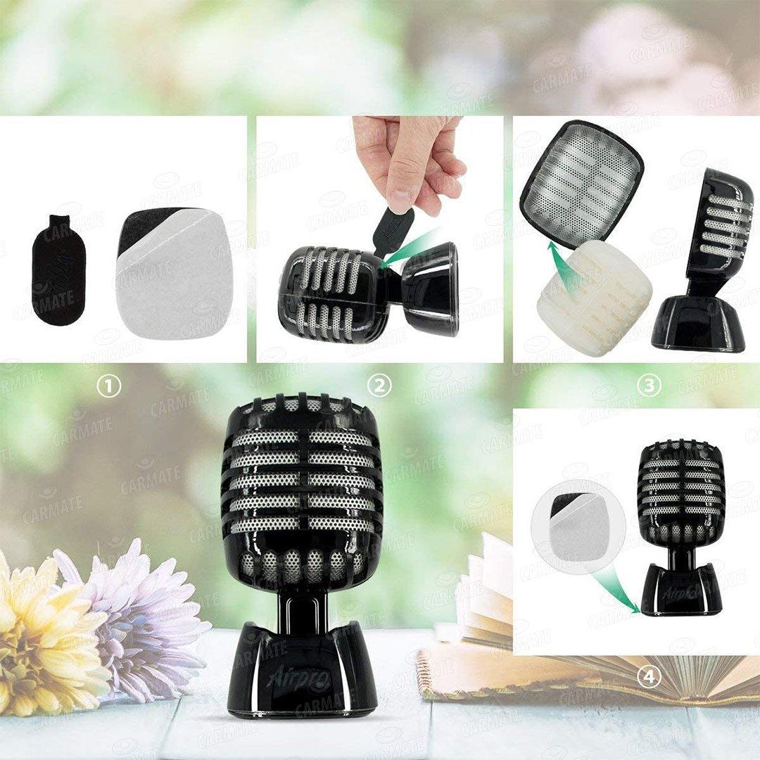 Airpro Mic Man Gel Air Freshener - Velvet Mask for Car Desk Office Cabin Home Room Perfume and Fragrance - CARMATE®