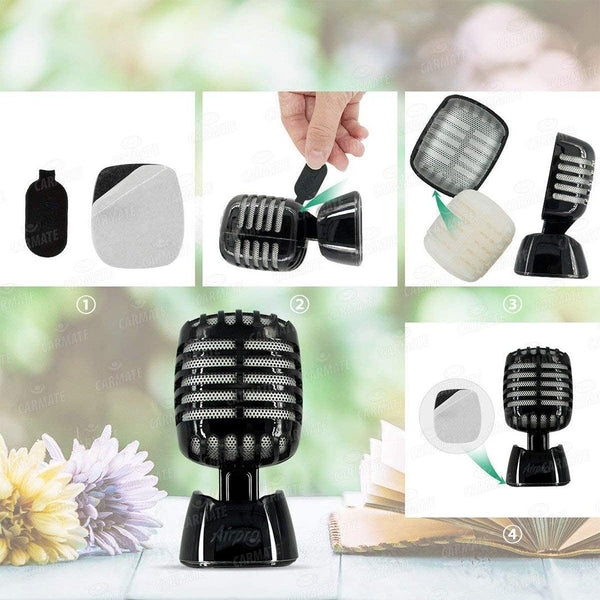 Airpro Mic Man Gel Air Freshener - Velvet Mask for Car Desk Office Cabin Home Room Perfume and Fragrance - CARMATE®