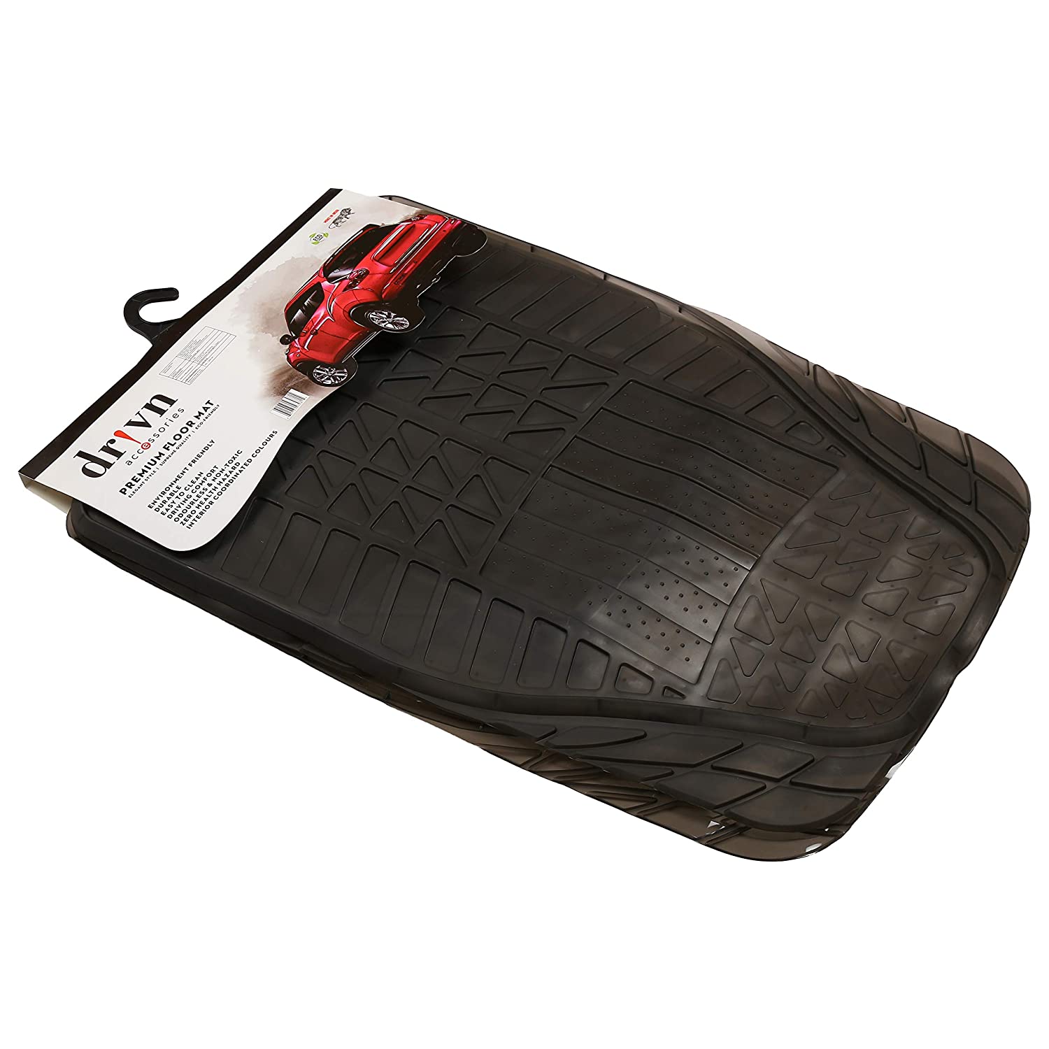 Drivn Universal Car Foot Mat for Mini Cooper Country Man Coupe - (Set of 5)