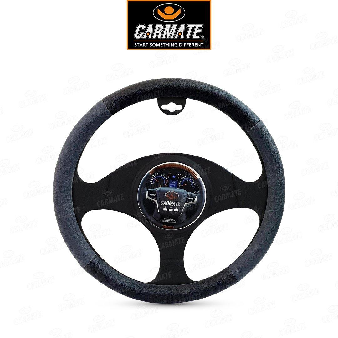 Carmate Car Steering Cover Ring Type Sporty Grip (Black and Grey) For Mahindra - Verito (Medium) - CARMATE®