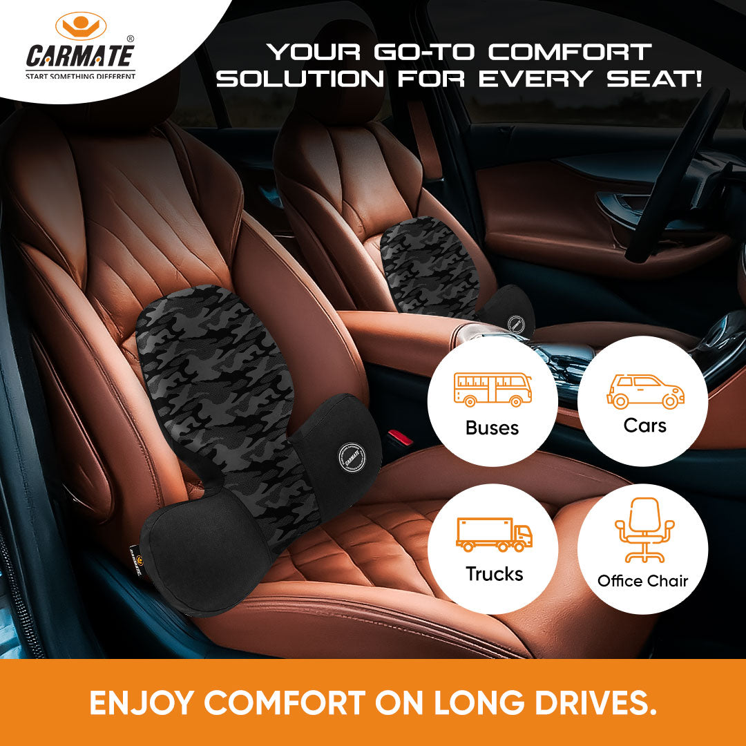 CARMATE Orthopedic Memory Foam Luxury Back Cushion Lumbar Support