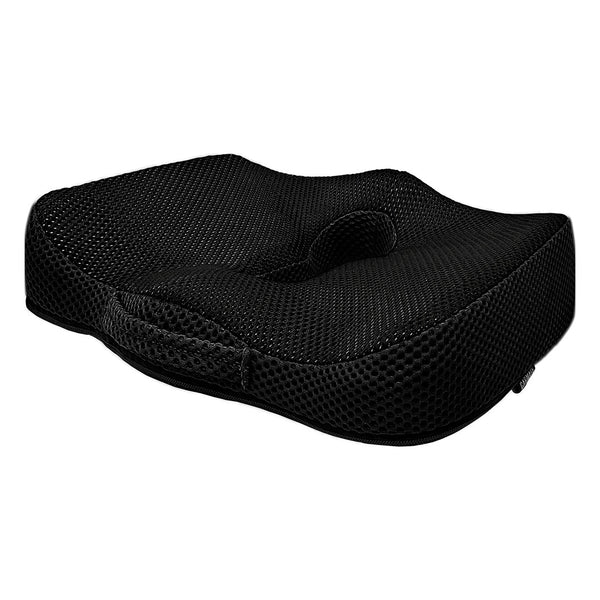 CARMATE Orthopedic Memory Foam Seat Cushion (Key Hole) For Tailbone Pain Relief, Sciatica Pain Relief, Hip Support, Lower Back Support With Computer, Car, Office Ergonomic Chair