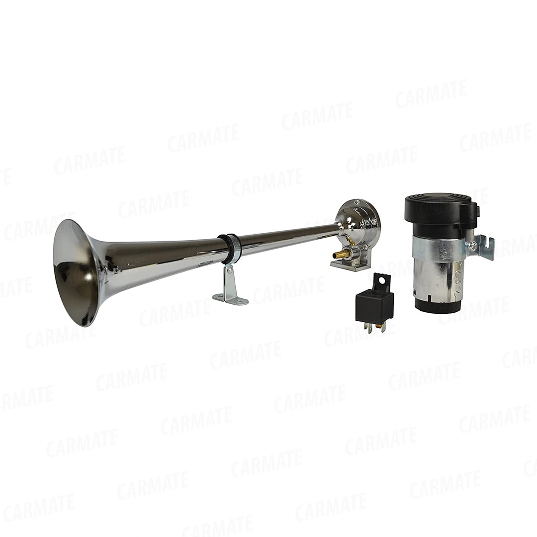 Hella Chrome 12V Air 1-Trumpet Horn Kit (12V,115 dB @ 2m) – CARMATE®