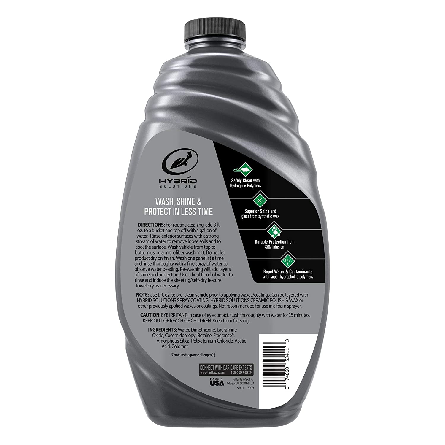 Turtle Wax 53411 Hybrid Solutions Ceramic Wash and Wax-48 Fl Oz