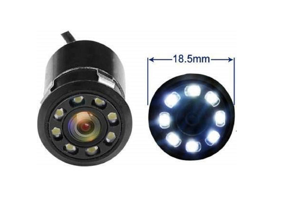 CARMATE Universal Reverse Parking Camera with LED l Bumper Camera 120 Degree Wide Viewing Angle | 18.5mm Diameter (Camera with LED)