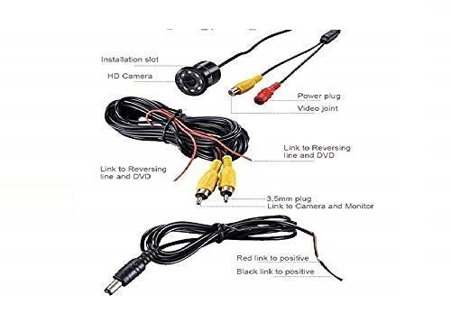 CARMATE Universal Reverse Parking Camera with LED l Bumper Camera 120 Degree Wide Viewing Angle | 18.5mm Diameter (Camera with LED)