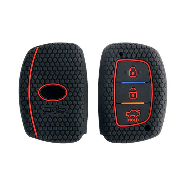 Keycare Silicon Car Key Cover for Hyundai - i20 Elite (Button Start) (KC07) - CARMATE®