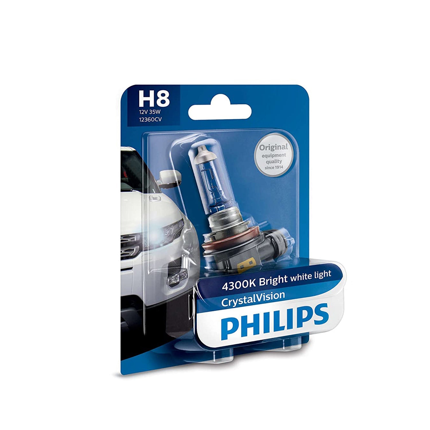 Philips H8 12360 Crystal Vision Foglight Bulb (12V, 35W)