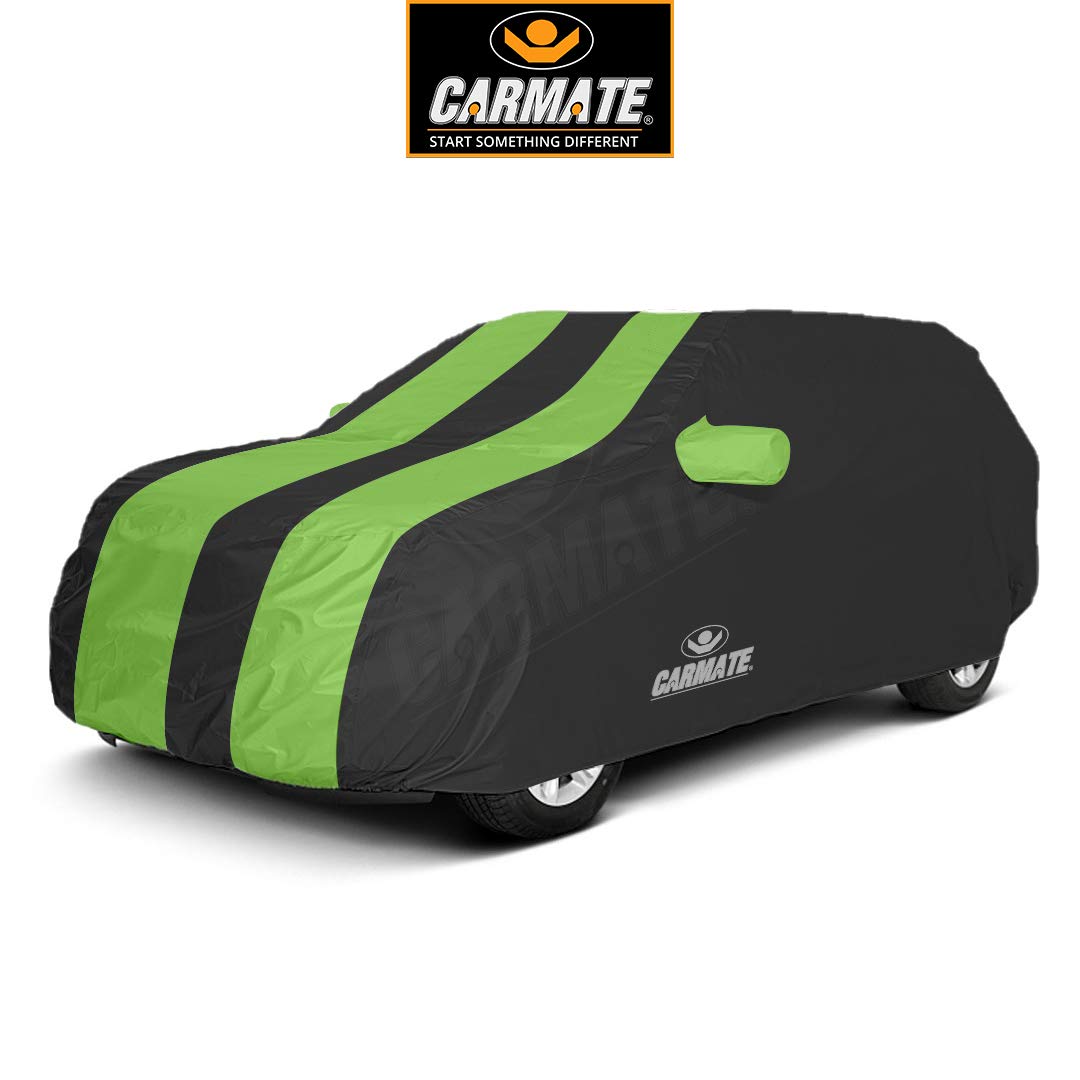 Carmate Passion Car Body Cover (Black and Green) for Maruti - Old K10 - CARMATE®