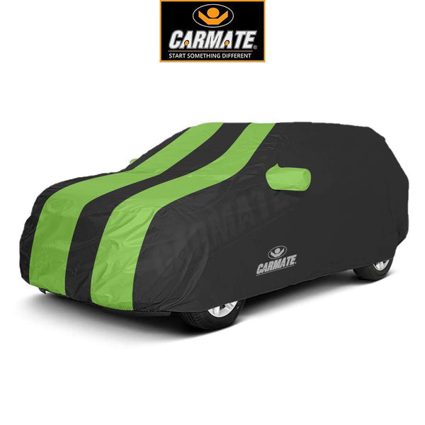 Carmate Passion Car Body Cover (Black and Green) for Maruti - Omni - CARMATE®