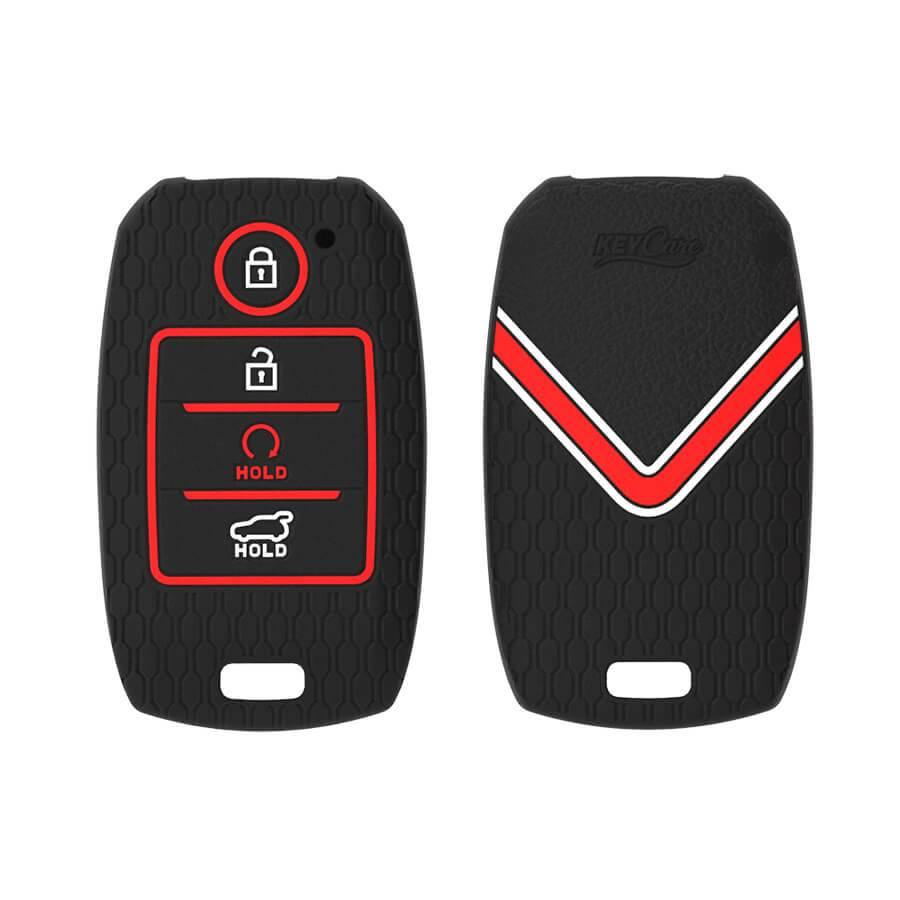 Keycare Silicon Car Key Cover for KIA - Sonet 2020 (Button Start) (KC 61) - CARMATE®
