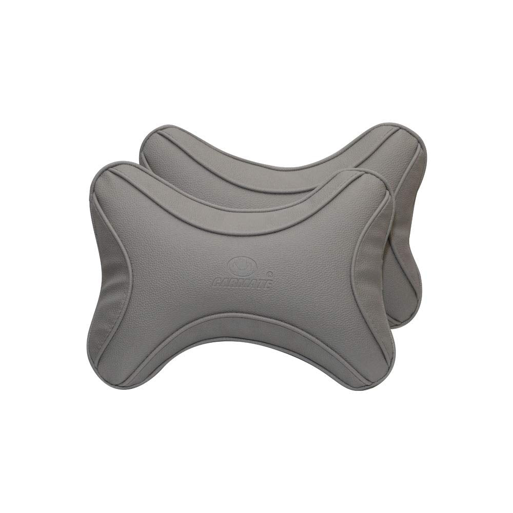 CARMATE Car Neck Rest Cushion Pillow - Set of 2 (Grey) - CARMATE®