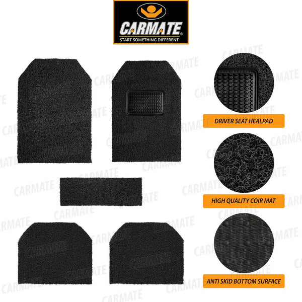 Carmate Single Color Car Grass Floor Mat, Anti-Skid Curl Car Foot Mats for Mahindra XUV 300