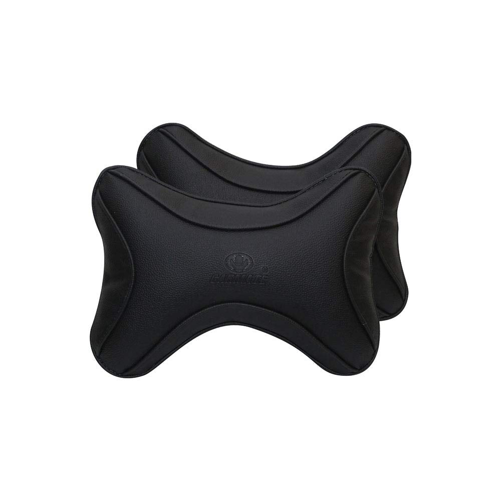 CARMATE Car Neck Rest Cushion Pillow - Set of 2 (Black) - CARMATE®