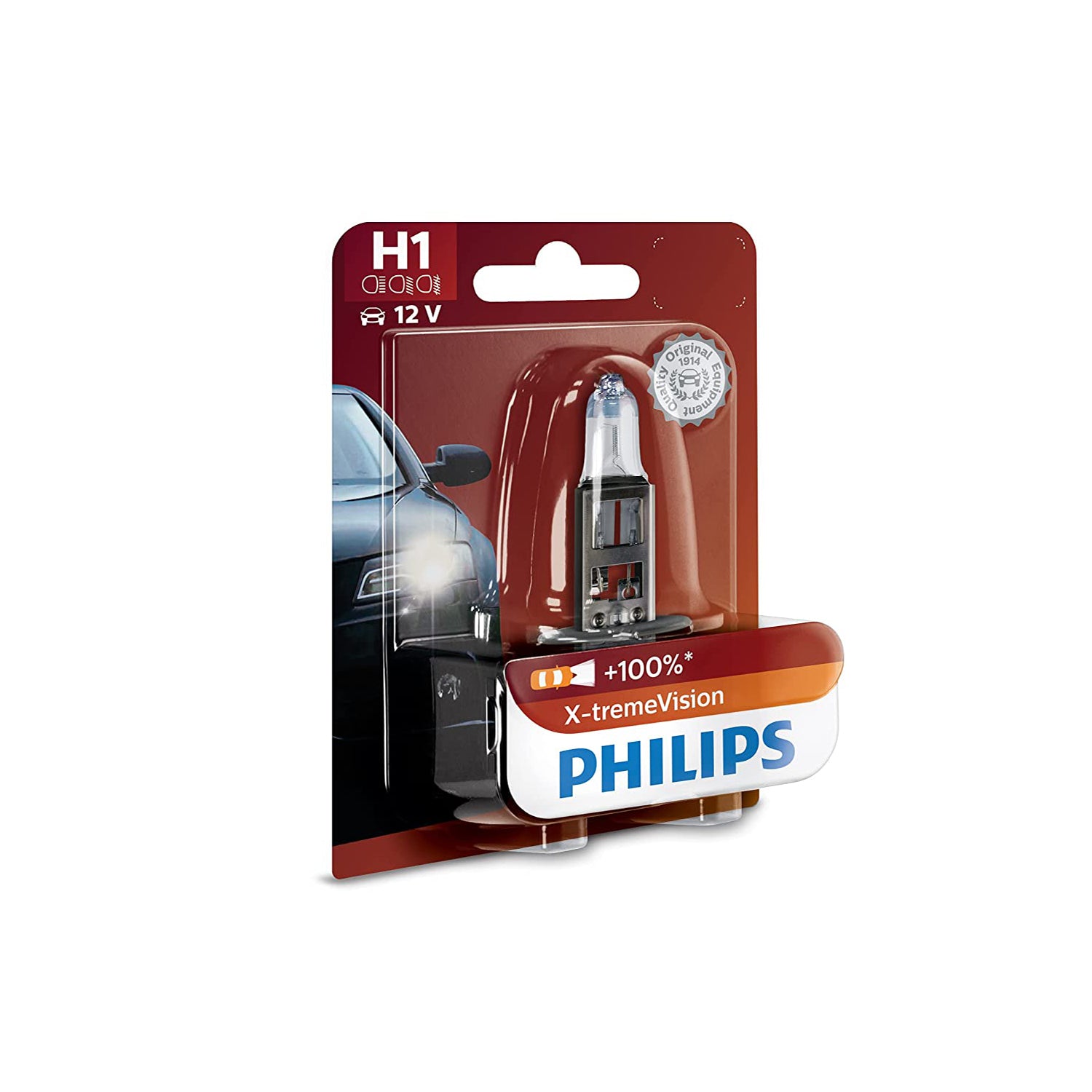 Philips H1 12258XVB1 X-treme Vision Headlight Bulb (Single)