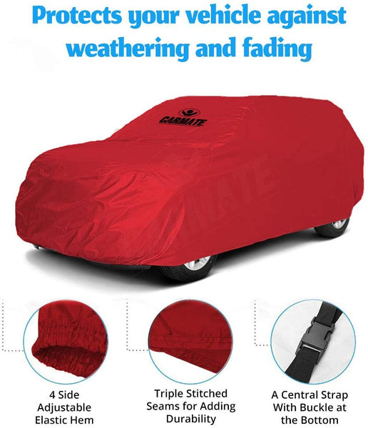 Carmate Parachute Car Body Cover (Red) for  Hyundai - Verna Fludic 2011 - CARMATE®