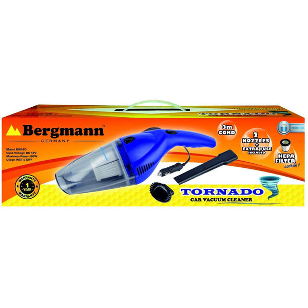 Bergmann Tornado Car Vacuum Cleaner (Blue)