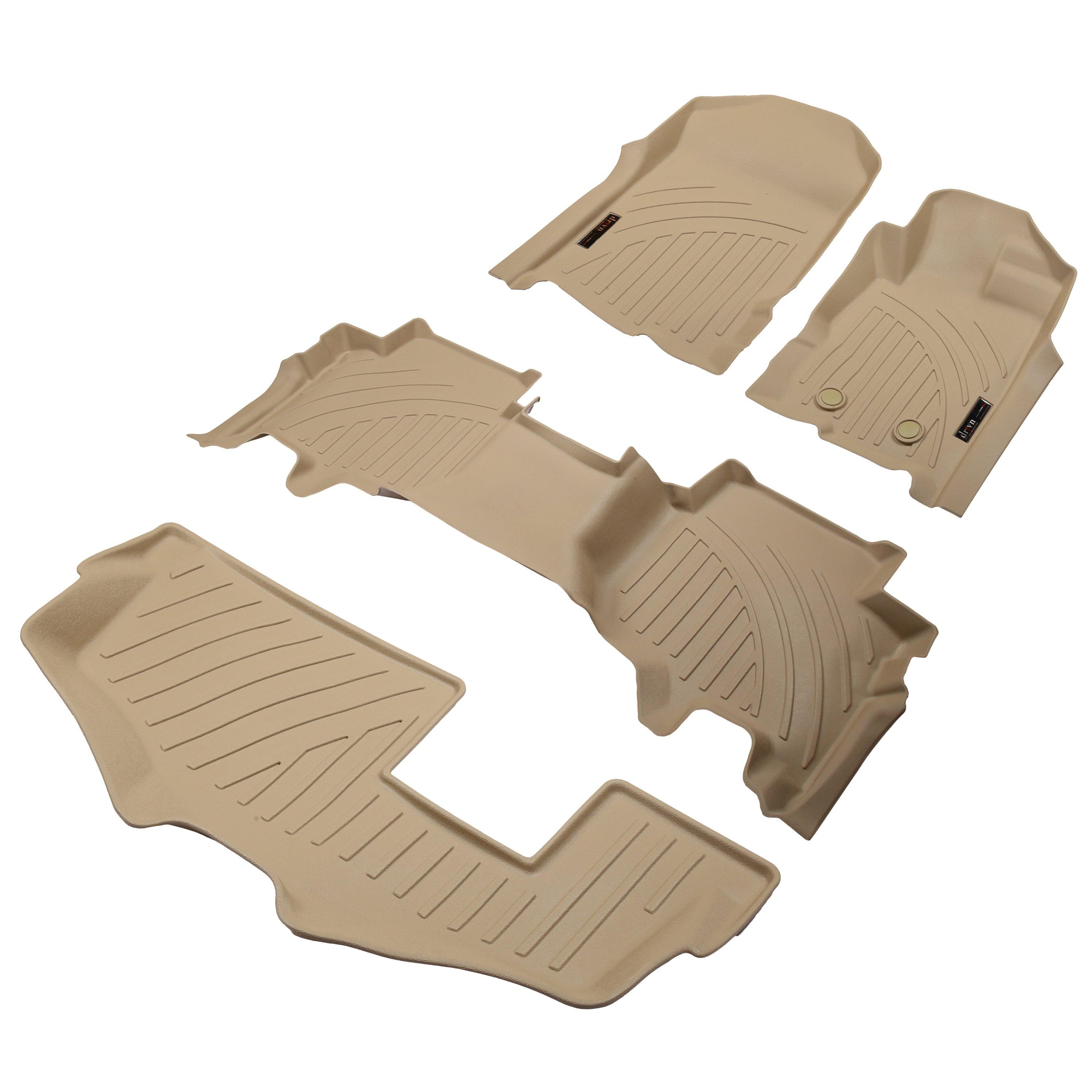 Drivn 5D TPV Car Foot Mat for Ford Endeavour - Beige, 5D Car Floor Mat, Customised Car Floor Mat for Ford Endeavour (Set of 4) - CARMATE®