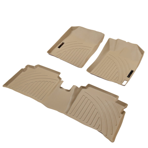 Drivn 5D TPV Car Foot Mat for Maruti Suzuki Ciaz - Beige, 5D Car Floor Mat, Customised Car Floor Mat for Maruti Suzuki Ciaz (Set of 3) - CARMATE®