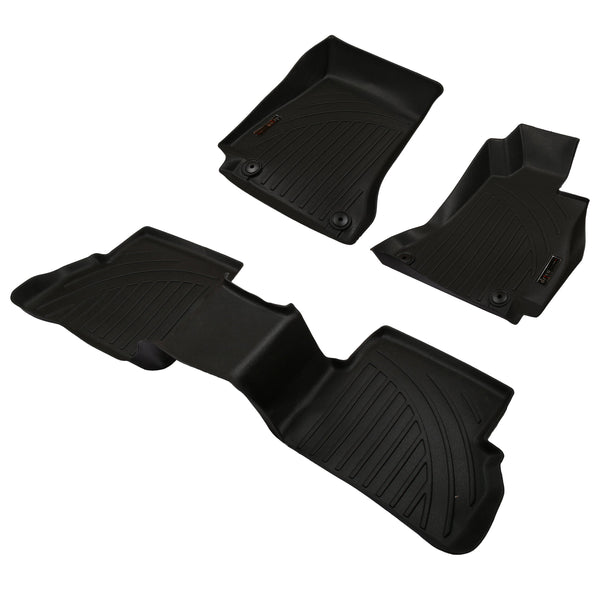 Drivn 5D TPV Car Foot Mat for Mercedes Benz C-Class - Black, 5D Car Floor Mat, Customised Car Floor Mat for Mercedes Benz C-Class (Set of 3) - CARMATE®