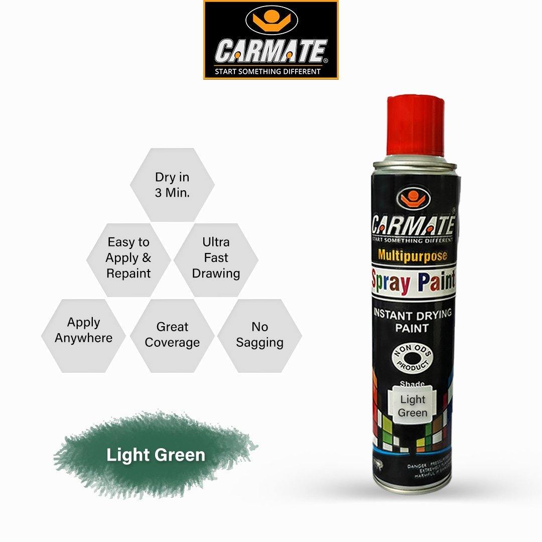 CARMATE Spray Paint - Ready to Use Aerosol Spray Paint for Car Bike Spray Painting Home & Furniture - 440 ML (LIGHT GREEN) - CARMATE®