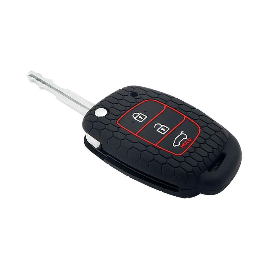 Autoxygen Silicon Car Remote Key Cover For Hyundai Creta/i20 elite