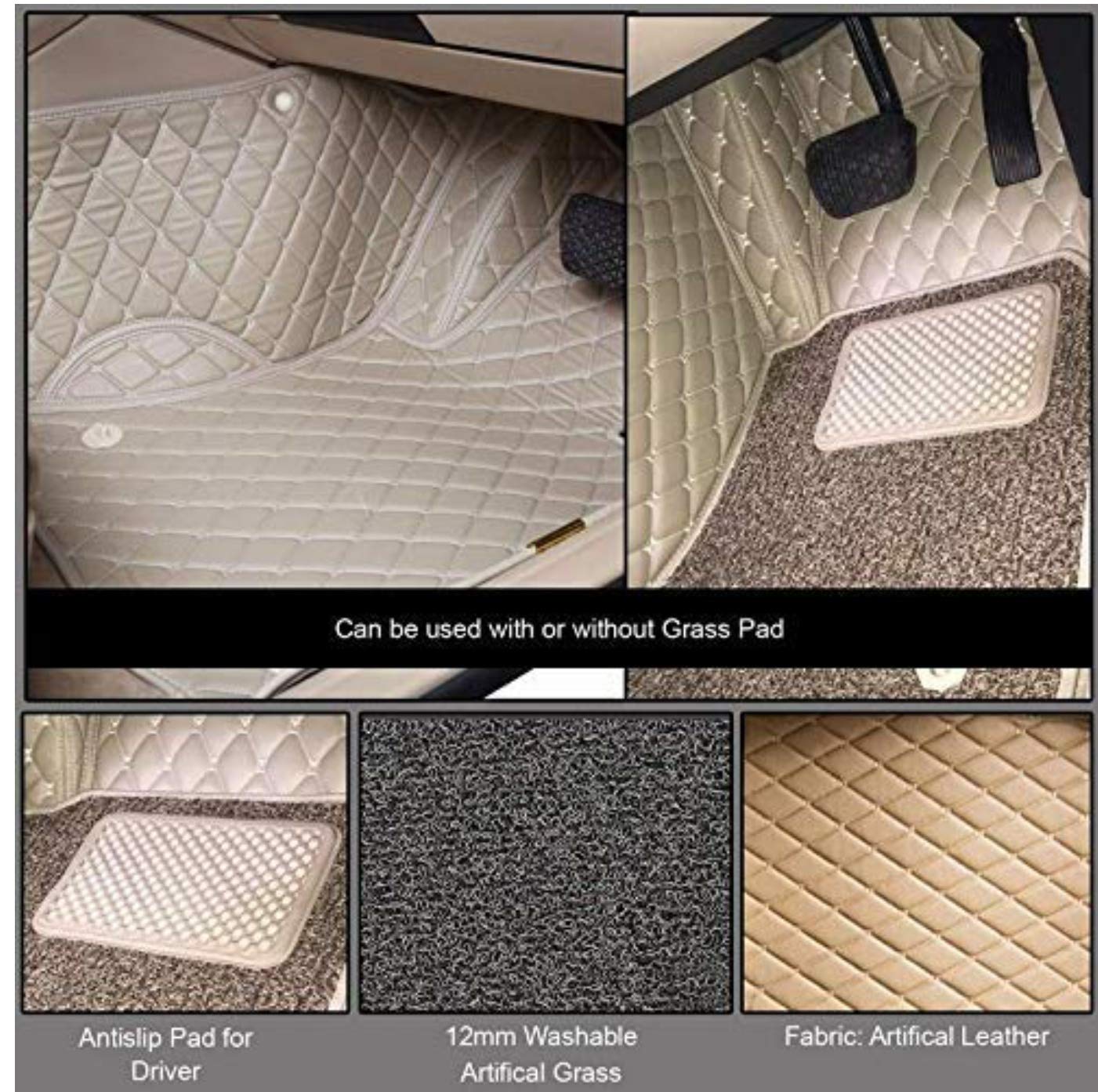 CARMATE 7D ANTI SKID CAR FOOT MATS FOR MARUTI DZIRE 2011