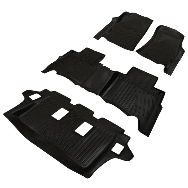 Drivn 5D TPV Car Foot Mat for Toyota Fortuner Manual - Black, 5D Car Floor Mat, Customised Car Floor Mat for Toyota Fortuner (Set of 4) - CARMATE®