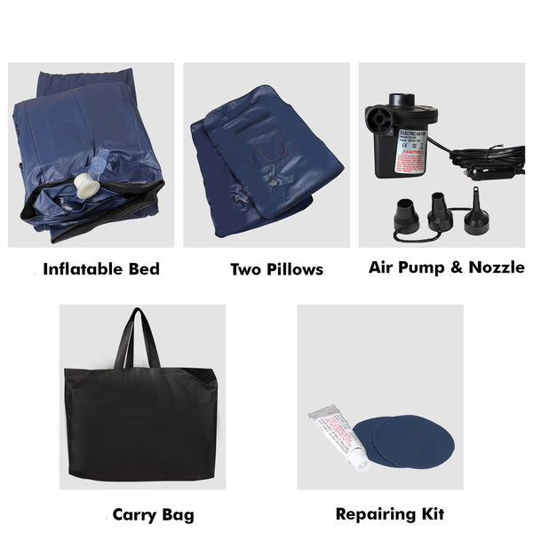 CARMATE Multifunctional Inflatable Car Bed Mattress with Two Air Pillows, Car Air Pump and Repair Kit