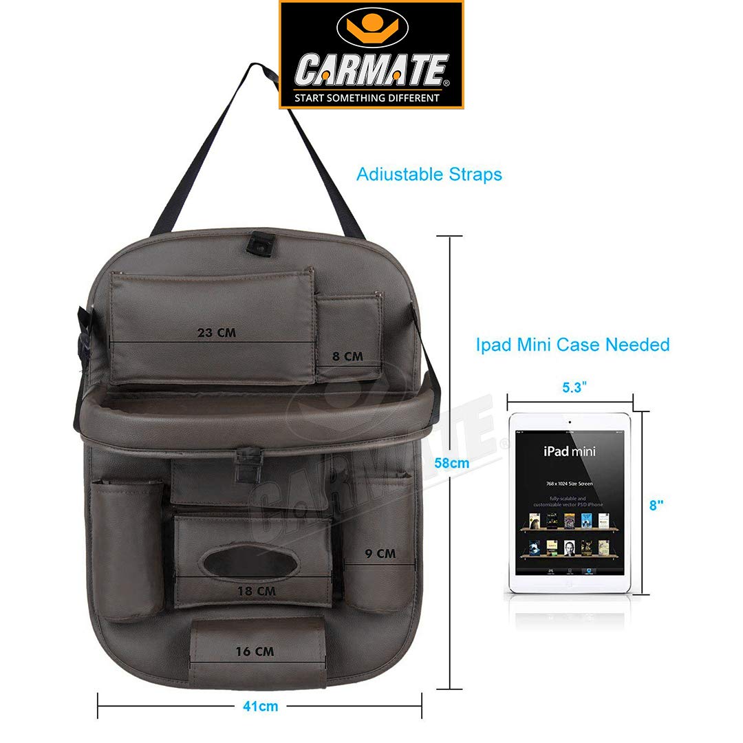 Universal Multifunctional PU Leather Car Seat Back Organizer Travel Storage  Holder Organizer Bag with USB Charging