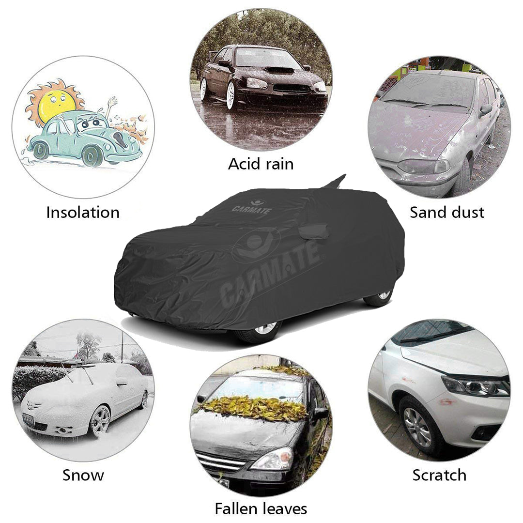 Carmate Pearl Custom Fitting Waterproof Car Body Cover Grey For Hyundai - Eon - CARMATE®