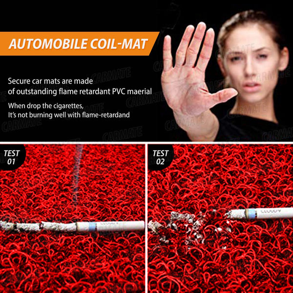 Carmate Single Color Car Grass Floor Mat, Anti-Skid Curl Car Foot Mats for Maruti Old K10