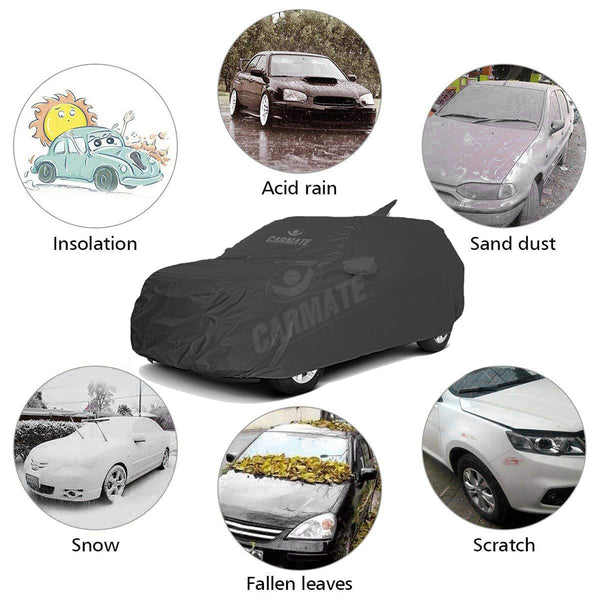 Carmate Pearl Custom Fitting Waterproof Car Body Cover Grey For Maruti - Alto 800 - CARMATE®