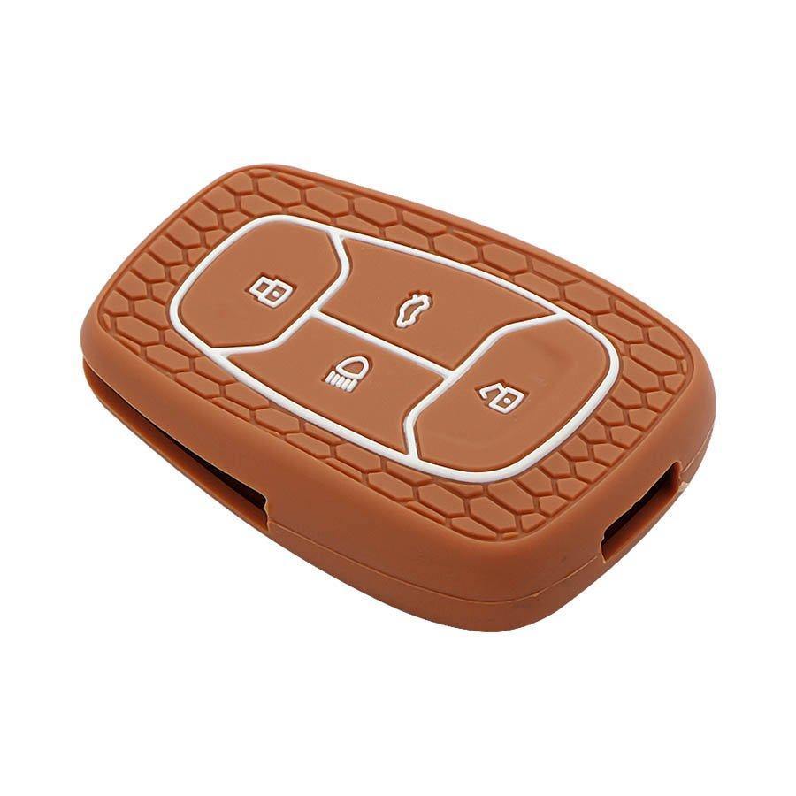 Keycare Silicon Car Key Cover for TATA - Harrier (Button Start) (KC 08) - CARMATE®