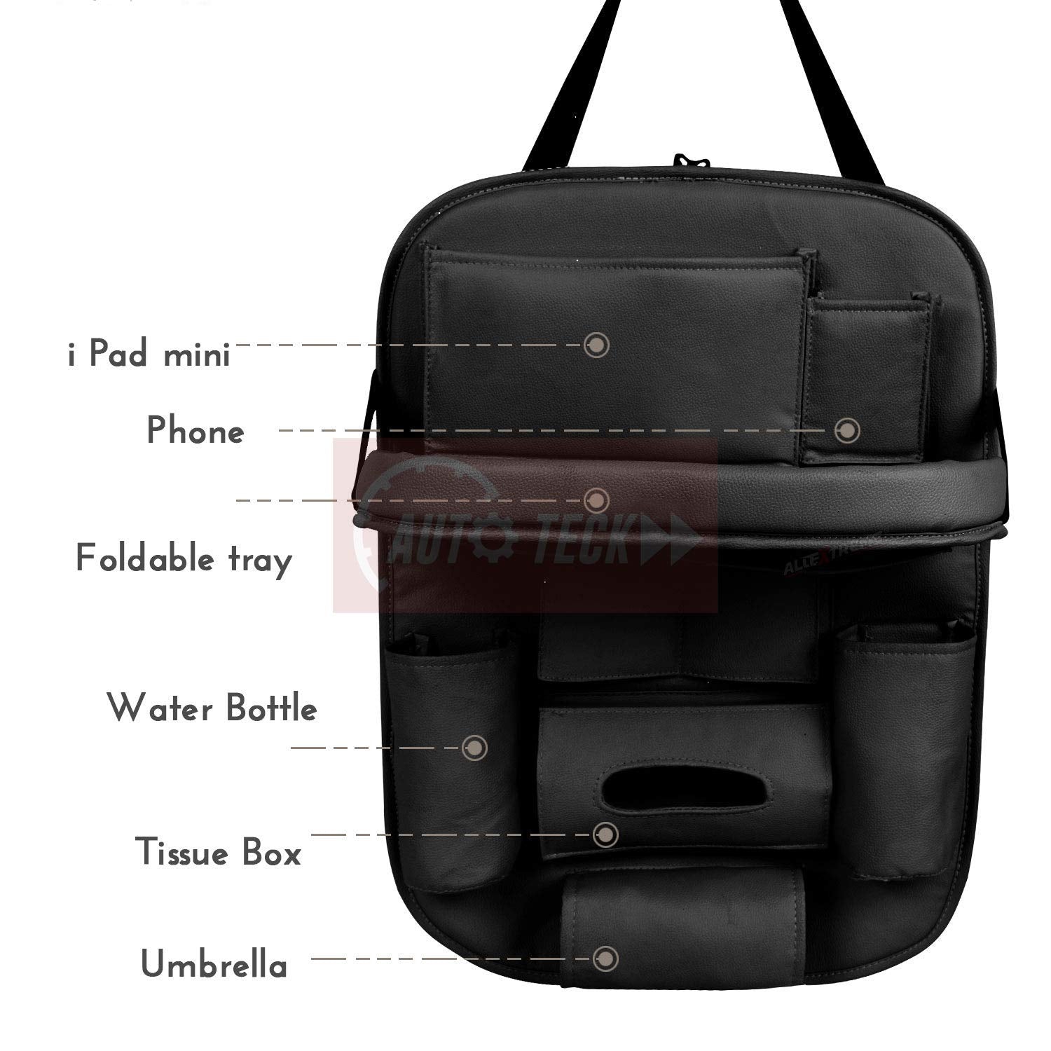 Auto Car Back Seat Storage Bag Multi-Pocket Drinks Holder