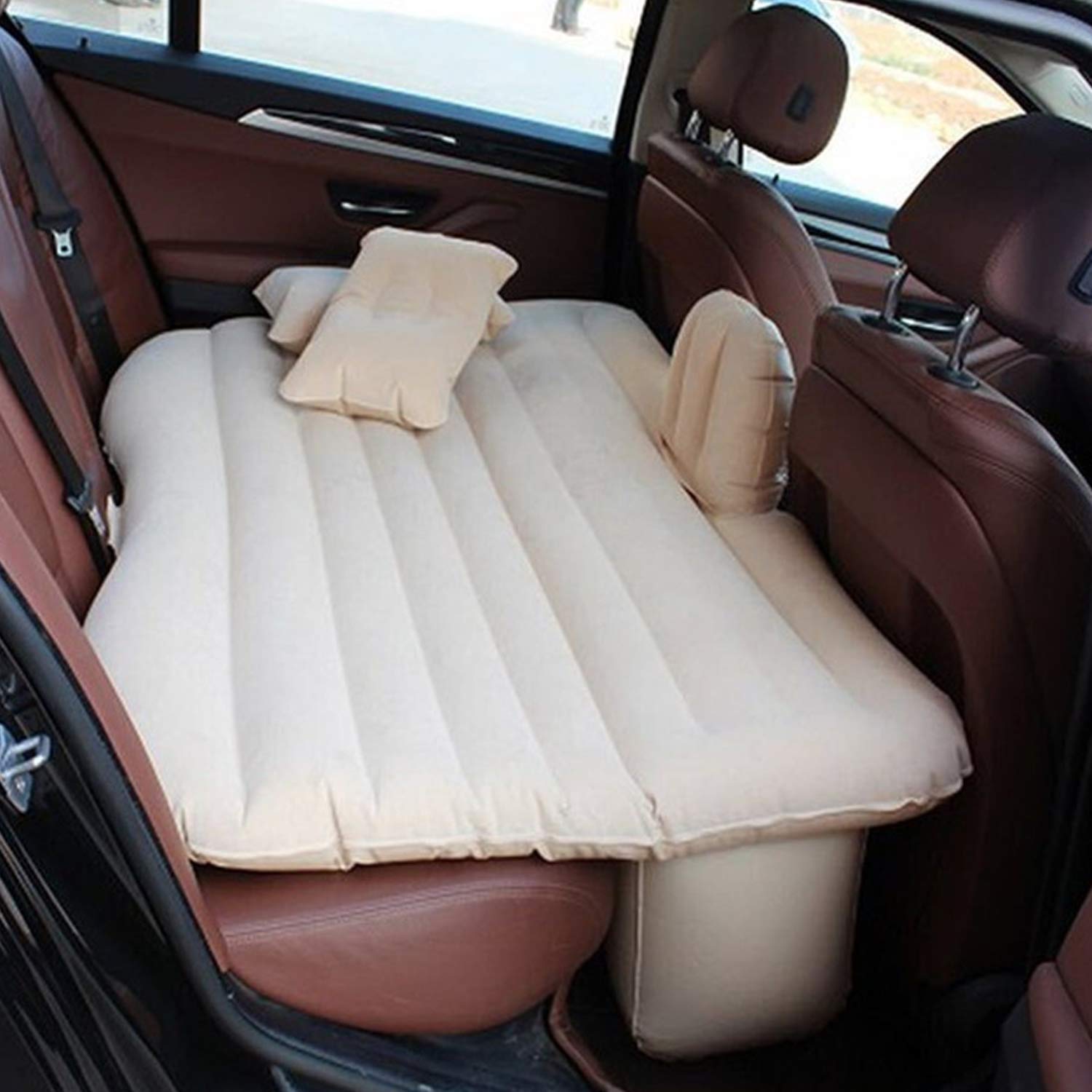 CARMATE Multifunctional Inflatable Car Bed Mattress with Two Air Pillows, Car Air Pump and Repair Kit