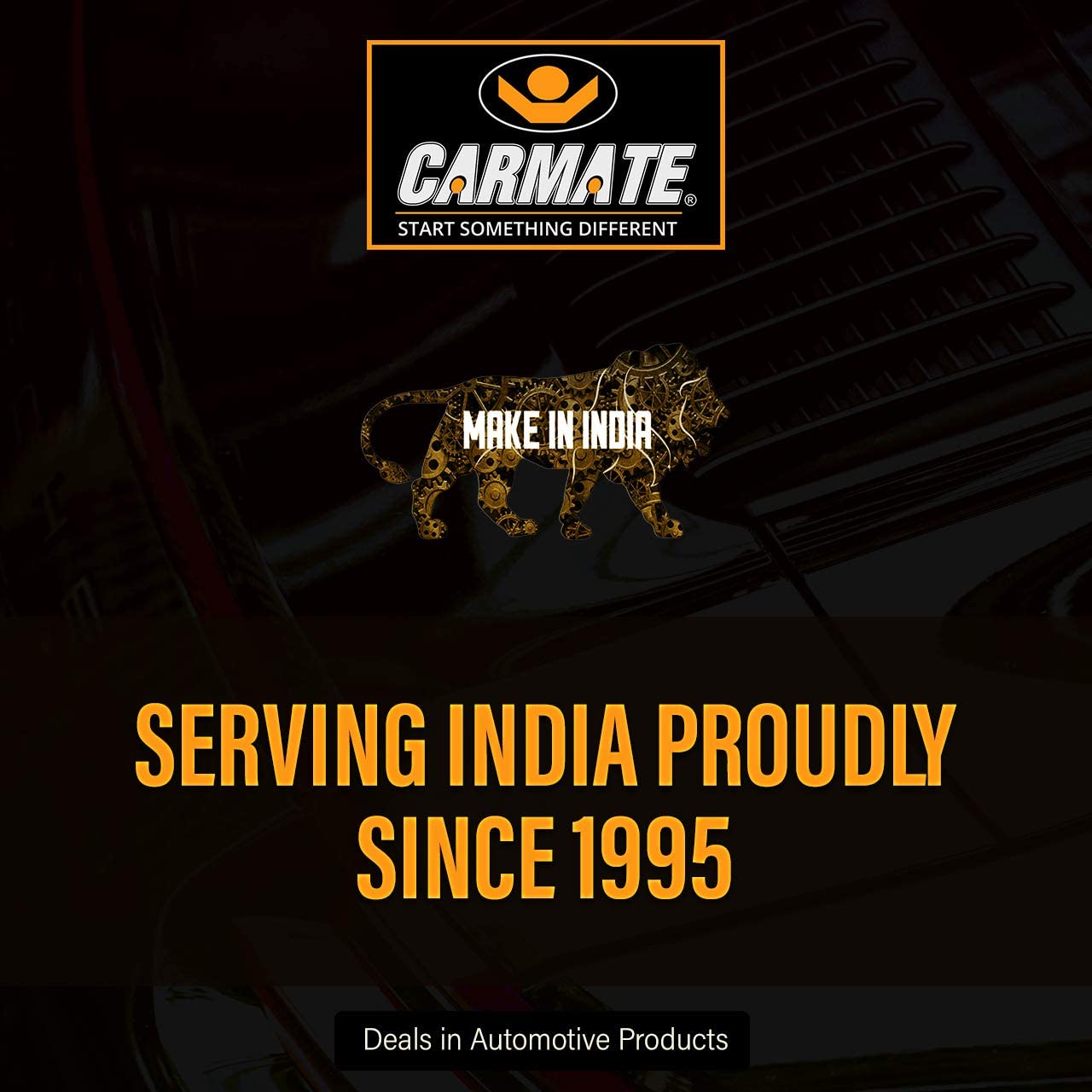 Carmate Passion Car Body Cover (Black and Orange) for Maruti - Alto 800 - CARMATE®