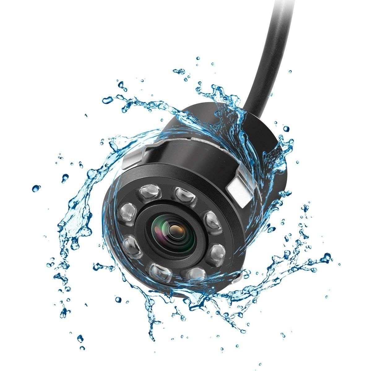 CARMATE Universal Reverse Parking Camera with LED | Bumper Camera 120Degree Wide Viewing Angle | 18.5mm Diameter (Camera with LED)