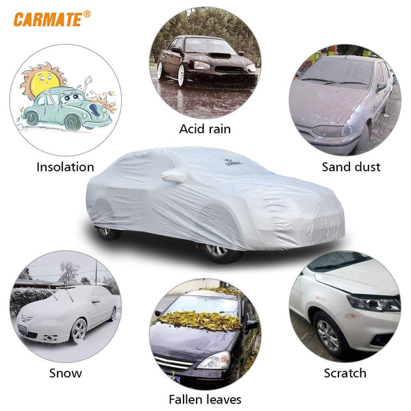 Carmate Premium Car Body Cover Silver Matty (Silver) for  Tata - Nano - CARMATE®